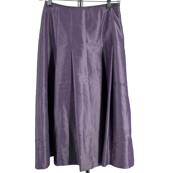 NWT! Express Vtg Womens Iridescent Purple Skirt Sz 1/2 Flowy Fairycore Silky - Picture 4 of 6